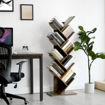 Boekenkast LIVARO bruin