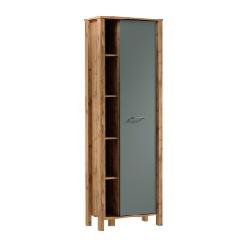 Boekenkast MENTA 66x200x37 cm eik Wotan/groen
