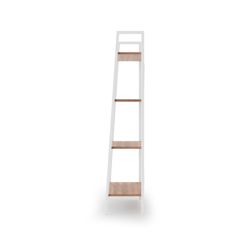 Boekenkast NARVIK 148x60 cm wit/sonoma eiken