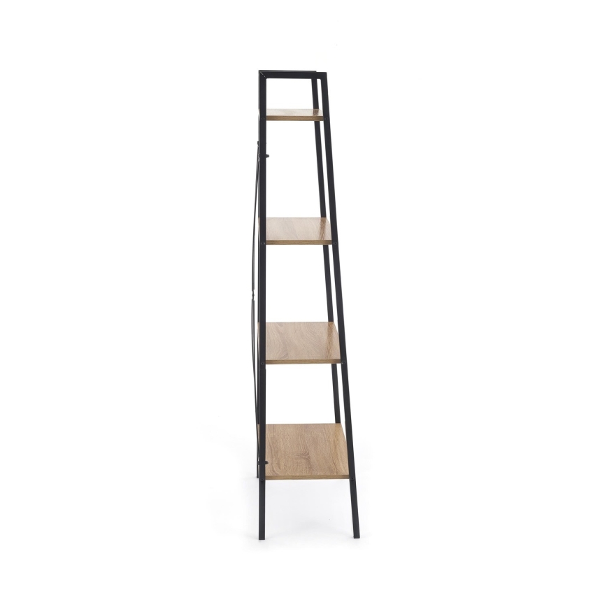 Boekenkast NARVIK 148x60 cm zwart/eiken sonoma