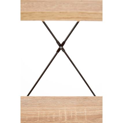 Boekenkast NARVIK 148x60 cm zwart/eiken sonoma