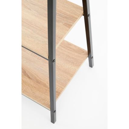 Boekenkast NARVIK 148x60 cm zwart/eiken sonoma