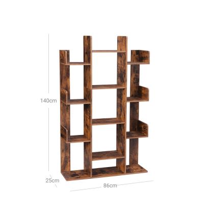 Boekenkast NAVARO bruin