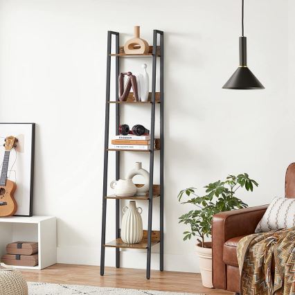 Boekenkast NAVARO bruin/zwart