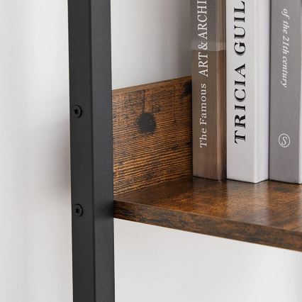 Boekenkast NAVARO bruin/zwart