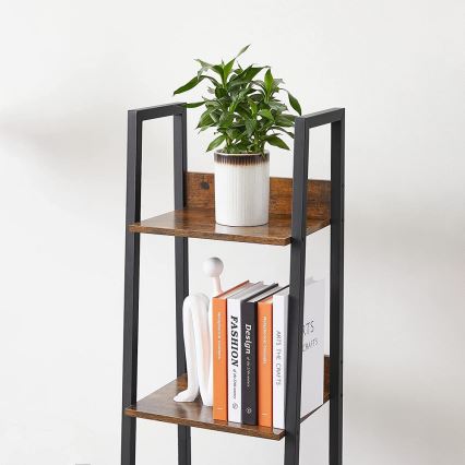 Boekenkast NAVARO bruin/zwart