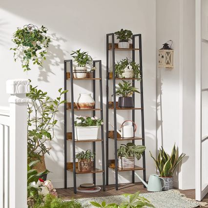 Boekenkast NAVARO bruin/zwart