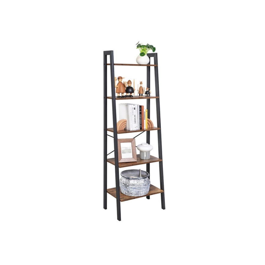 Boekenkast NAVARO bruin/zwart