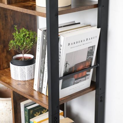 Boekenkast NAVARO bruin/zwart