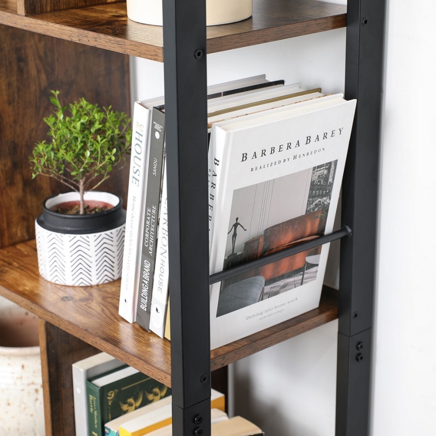 Boekenkast NAVARO bruin/zwart
