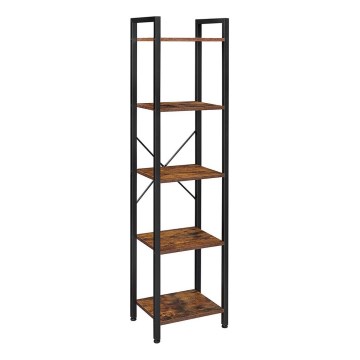 Boekenkast NAVARO bruin/zwart
