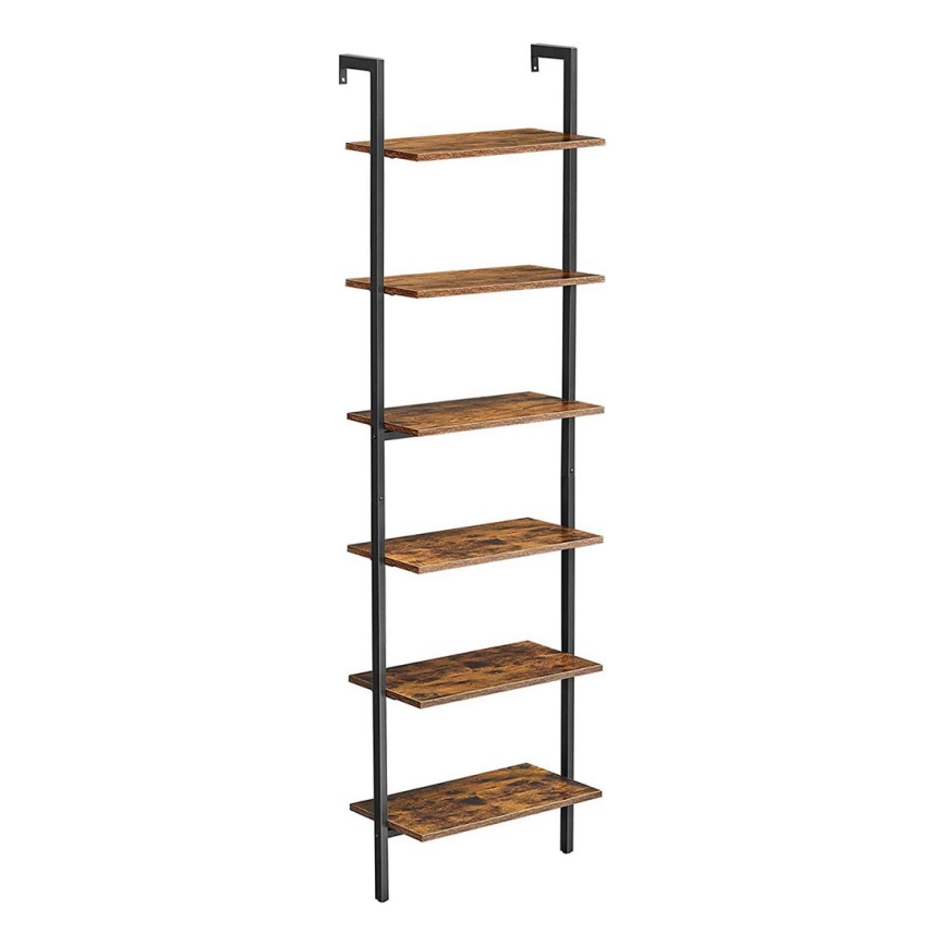 Boekenkast NAVARO bruin/zwart