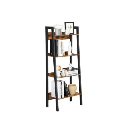 Boekenkast NAVARO bruin/zwart