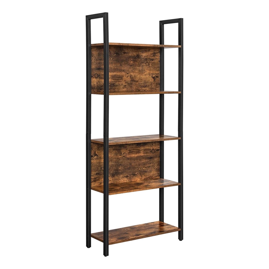 Boekenkast NAVARO bruin/zwart