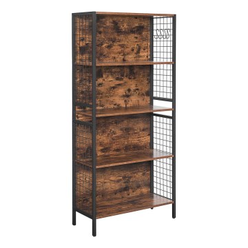 Boekenkast NAVARO bruin/zwart