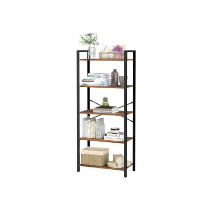 Boekenkast NAVARO bruin/zwart