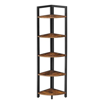 Boekenkast NAVARO bruin/zwart