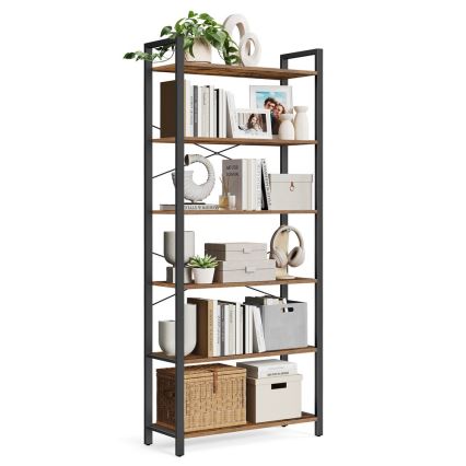 Boekenkast NAVARO in bruin/zwart