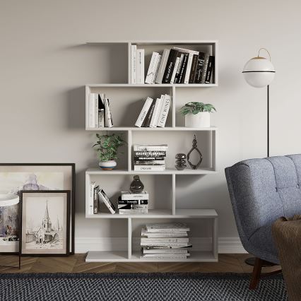 Boekenkast NILUFER 156x90 cm wit