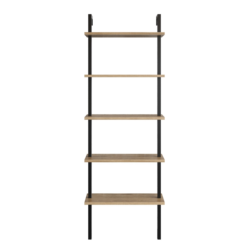 Boekenkast PIANTE 174x60 cm bruin/zwart