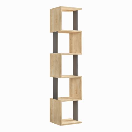 Boekenkast PIRI 161x35 cm bruin/antraciet