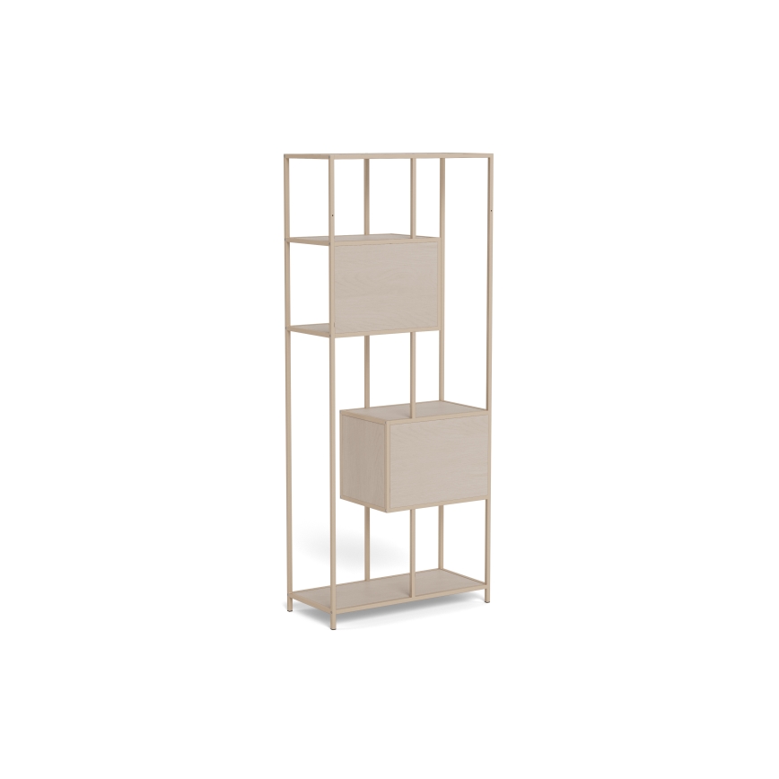 Boekenkast SARON 77x185 cm grijs