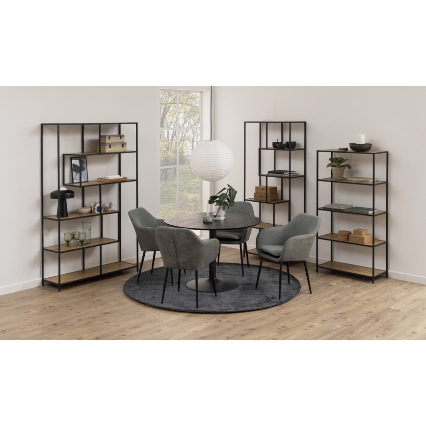 Boekenkast SARON eiken/zwart