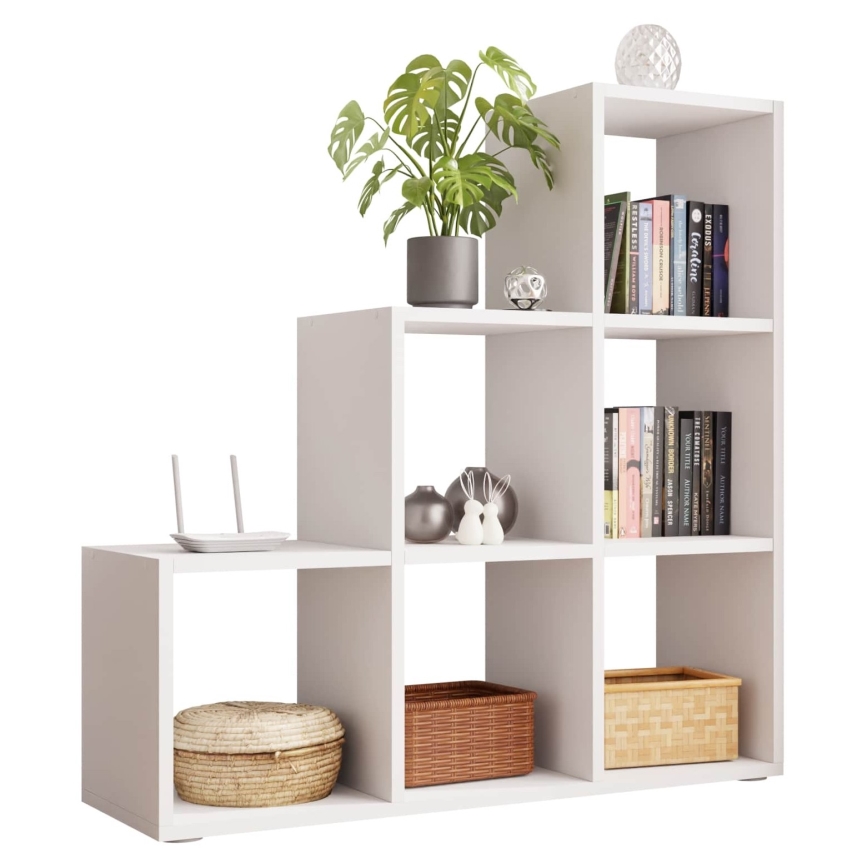 Boekenkast TRIO 108x105 cm wit