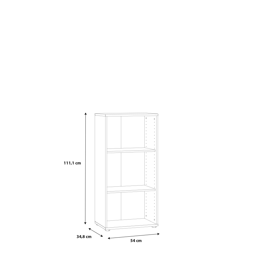 Boekenkast URAN, wit