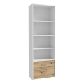 Boekenkast URO eiken artisan/wit