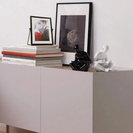 Boekensteun 17,5x13x14 cm zwart/wit
