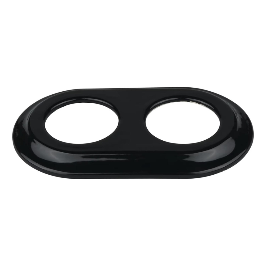 Bohemia-Design - Cadre rétro double en porcelaine, noir