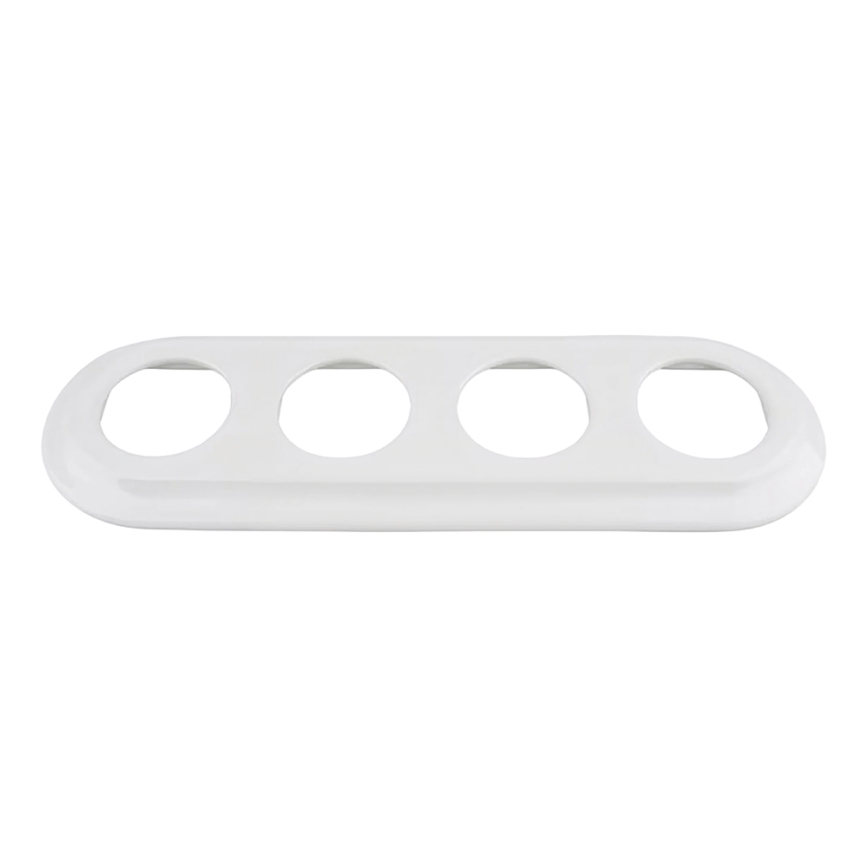 Bohemia-Design - Cadre rétro en porcelaine 4 postes, blanc