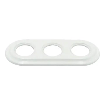 Bohemia-Design - Cadre rétro triple en porcelaine blanche