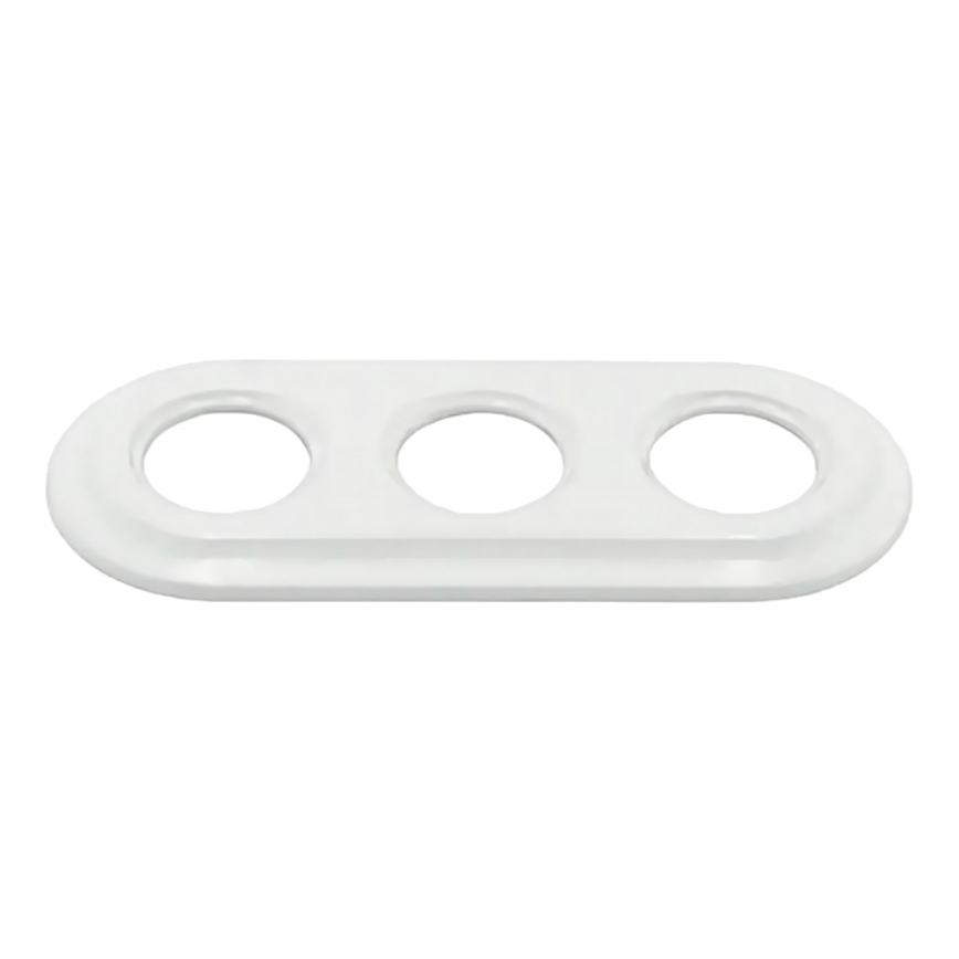 Bohemia-Design - Cadre rétro triple en porcelaine blanche