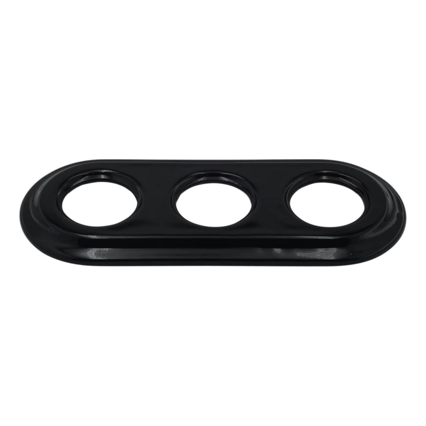 Bohemia-Design - Cadre rétro triple en porcelaine noir