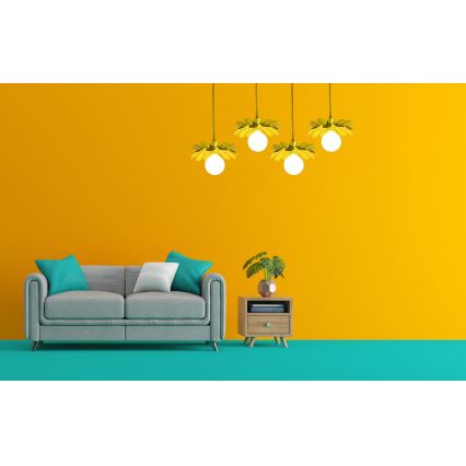 Bohemia-Design - Hanglamp aan kabel 1xE27/60W/230V geel