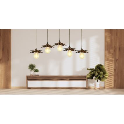 Bohemia-Design - Hanglamp aan snoer 1xE27/60W/230V bronskleurig
