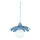 Bohemia-Design - Hanglamp met snoer 1xE27/60W/230V blauw
