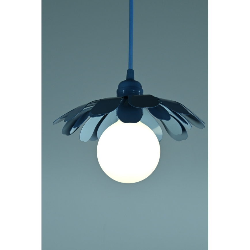 Bohemia-Design - Hanglamp met snoer 1xE27/60W/230V blauw