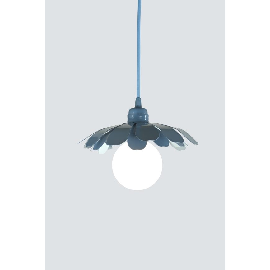 Bohemia-Design - Hanglamp met snoer 1xE27/60W/230V blauw