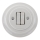 Bohemia-Design - Interrupteur double rétro en porcelaine avec enjoliveur n°5, blanc