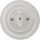 Bohemia-Design - Interrupteur rotatif rétro en porcelaine avec cadre n° 5, blanc