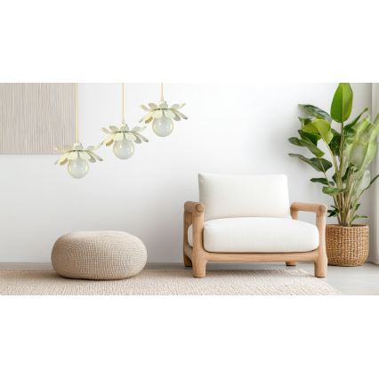 Bohemia-Design - Lustre sur câble 1xE27/60W/230V crème