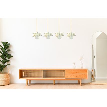 Bohemia-Design - Pendellamp met kabel 1xE27/60W/230V crèmekleurig