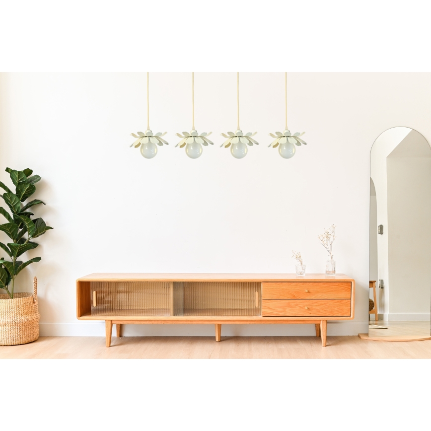 Bohemia-Design - Pendellamp met kabel 1xE27/60W/230V crèmekleurig
