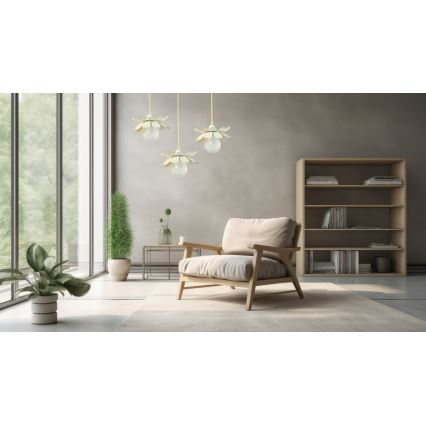 Bohemia-Design - Pendellamp met kabel 1xE27/60W/230V crèmekleurig