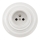 Bohemia-Design - Prise murale rétro en porcelaine avec cadre 250V/16A blanche