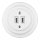 Bohemia-Design - Prise murale rétro en porcelaine avec cadre, 2x USB-A, blanche