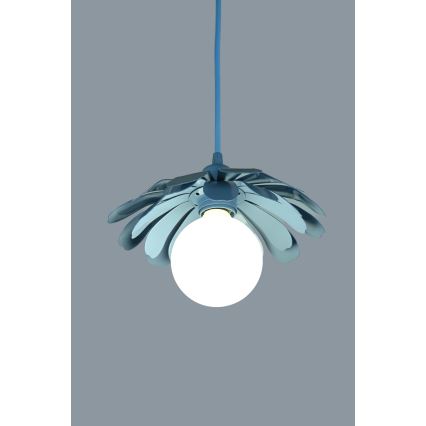 Bohemia-Design - Suspension sur câble 1xE27/60W/230V bleue